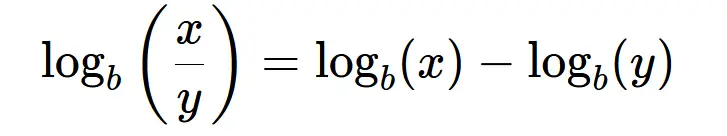 log quotient rule