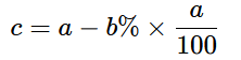 percentage-subtraction formula