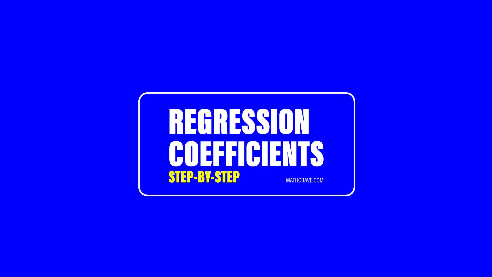 regression coefficients