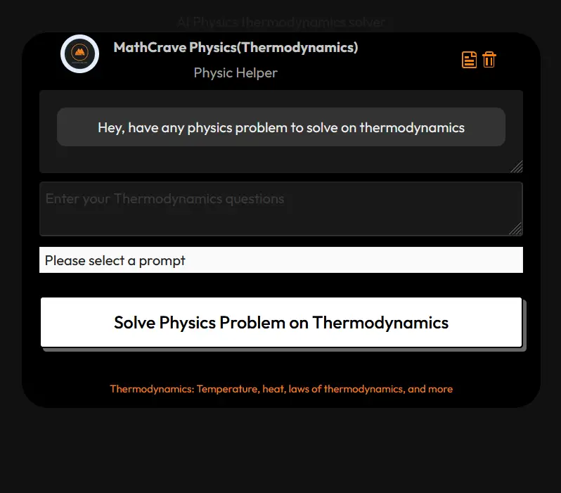 ai physics thermodynamics solver