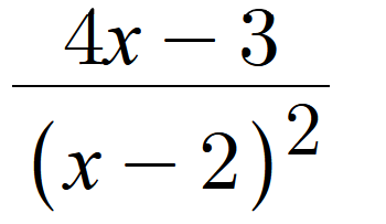 partial fractions containing repeated linear factors