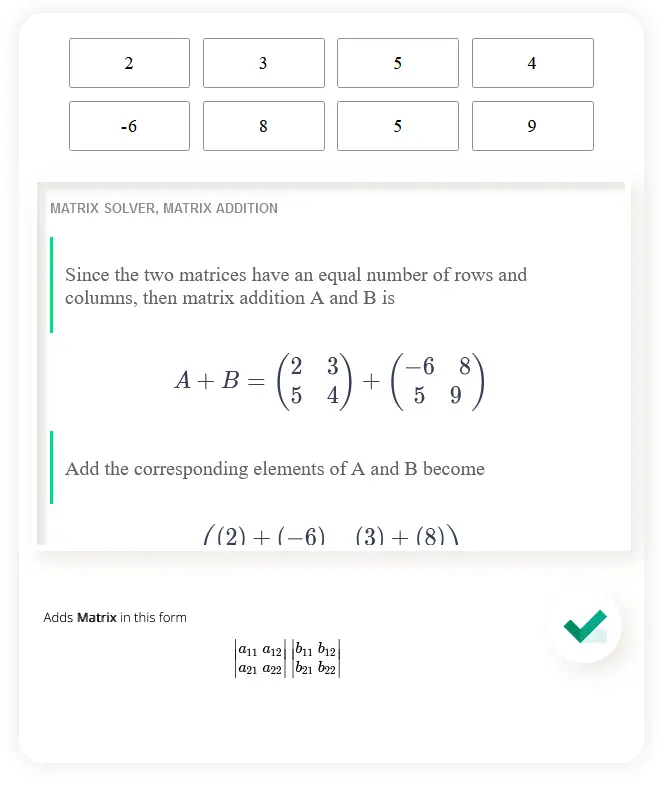 matrix addition calculator