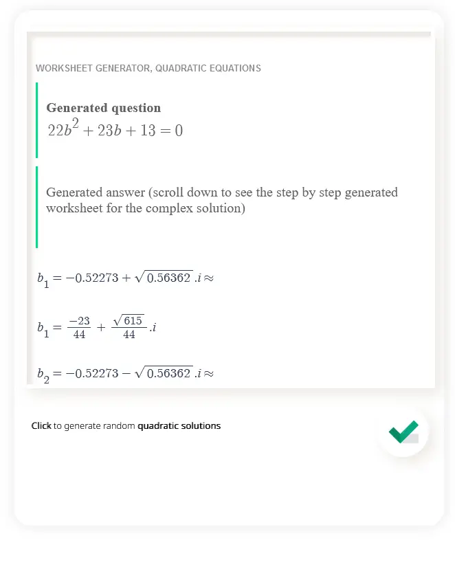 quadratic equation calculator